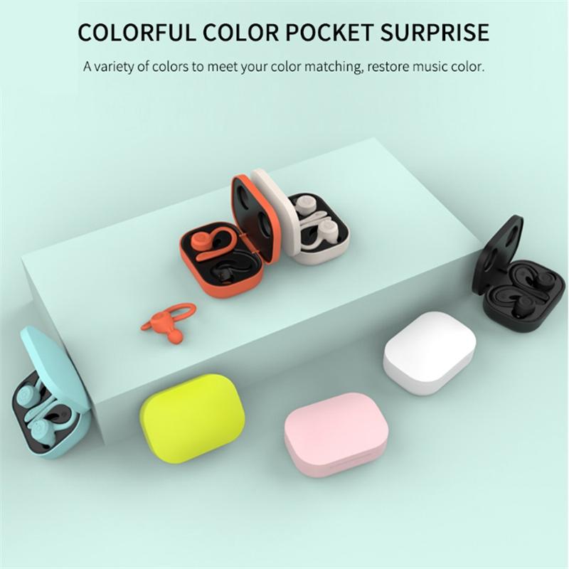 T20 TWS Waterproof Bluetooth Earphones with Charging Box & Noise-Cancelling Ear Hooks – Gray, True Wireless