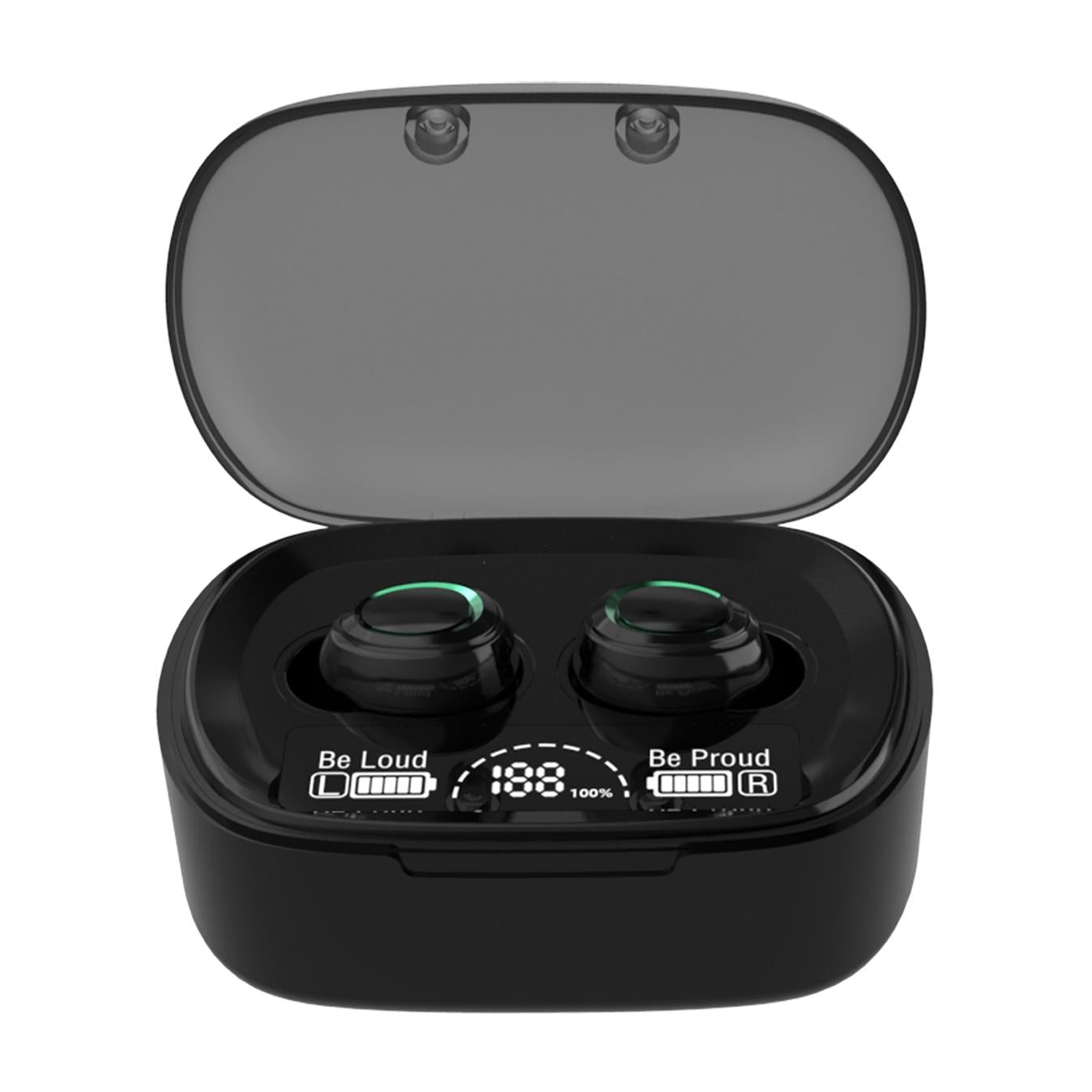 Mini TWS Wireless Bluetooth Earphones with Touch Display – Pink, Compact In-Ear Earbuds for Music & Calls