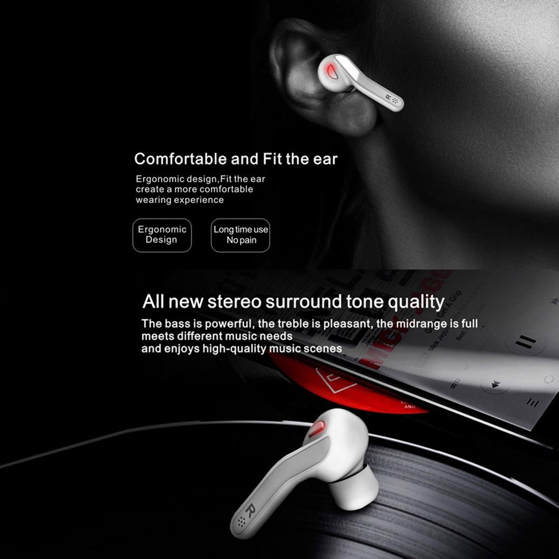 T-88 Wireless Stereo Earphones with Magnetic Charging Box – True Wireless, Bluetooth 5.0