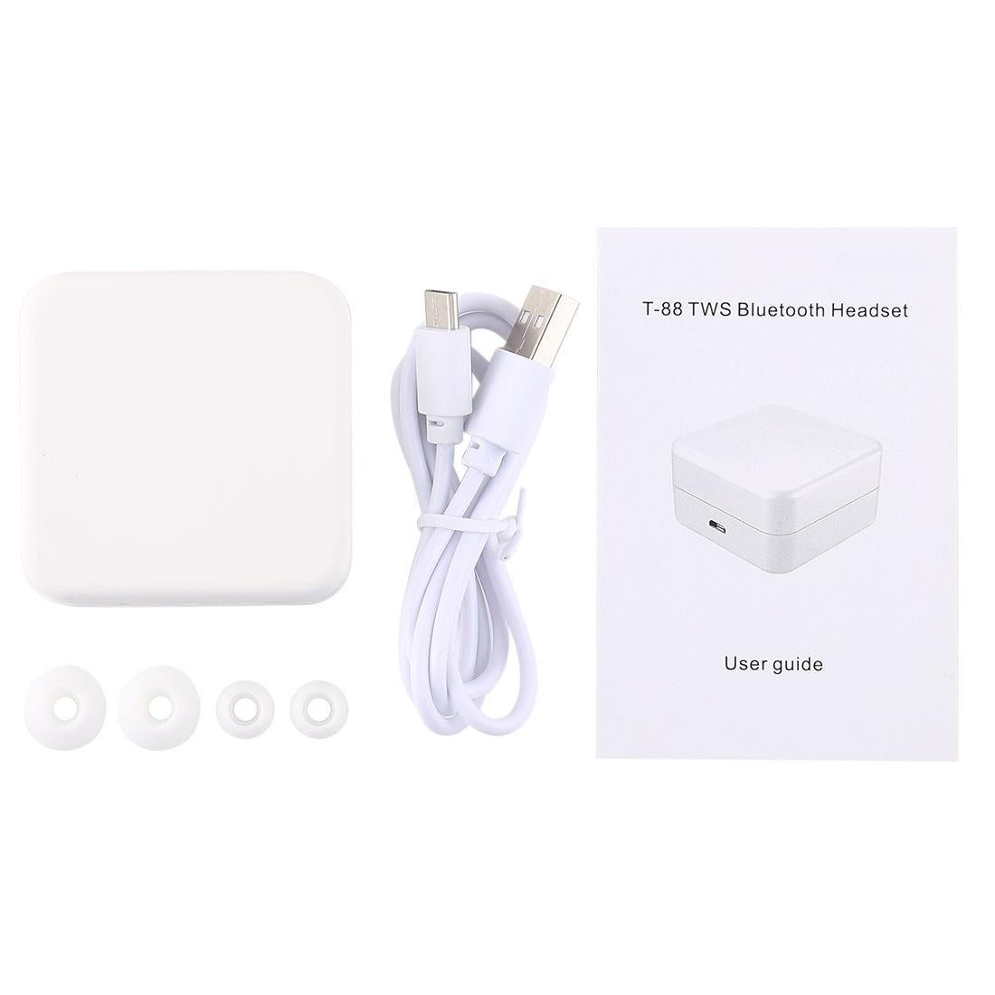 T-88 Wireless Stereo Earphones with Magnetic Charging Box – True Wireless, Bluetooth 5.0