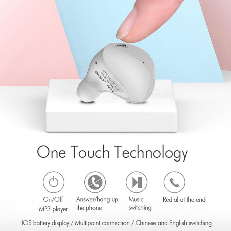 Mini Wireless Bluetooth Earphones – White, Compact In-Ear Design with Mic for Music & Calls