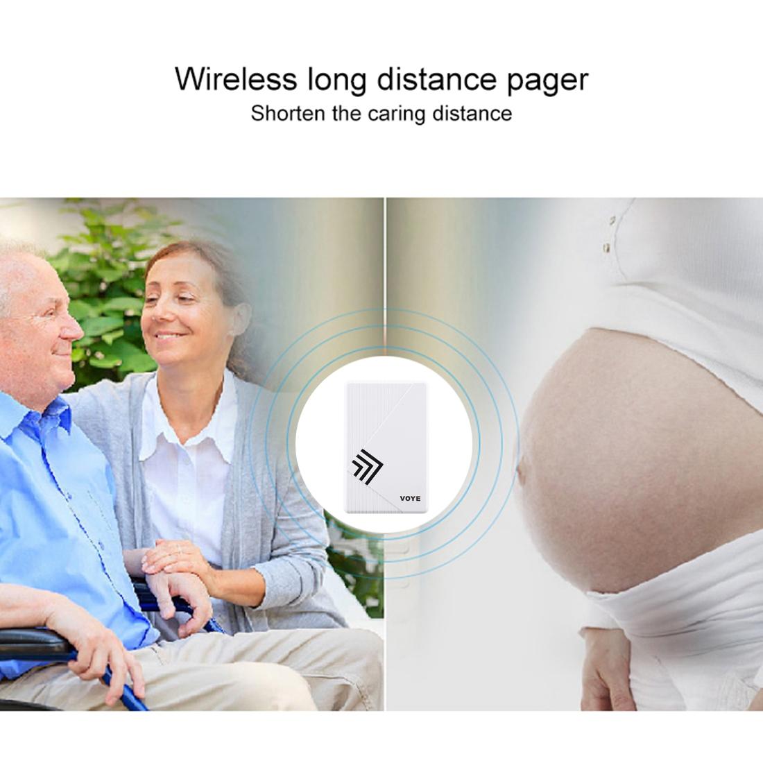Wireless Home Doorbell with Remote Control – 38 Polyphonic Chimes, Adjustable Volume – White