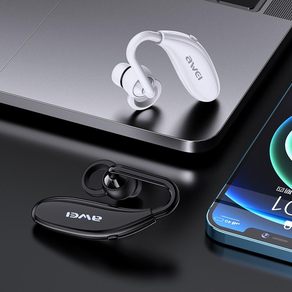 N5 Wireless Bluetooth 5.0 Headset – Clear Sound, Comfortable Fit, Long Battery Life – White