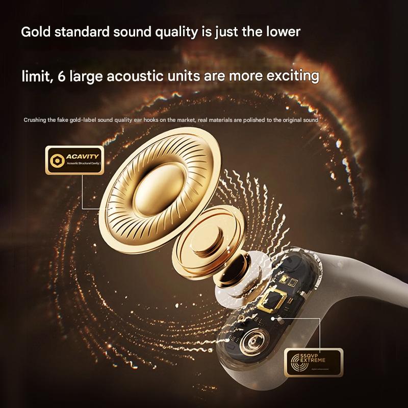 Bone Conduction Wireless Earbuds – 360° Open-Ear Design, Hi-Fi Sound & Fitness Tracking – Purple