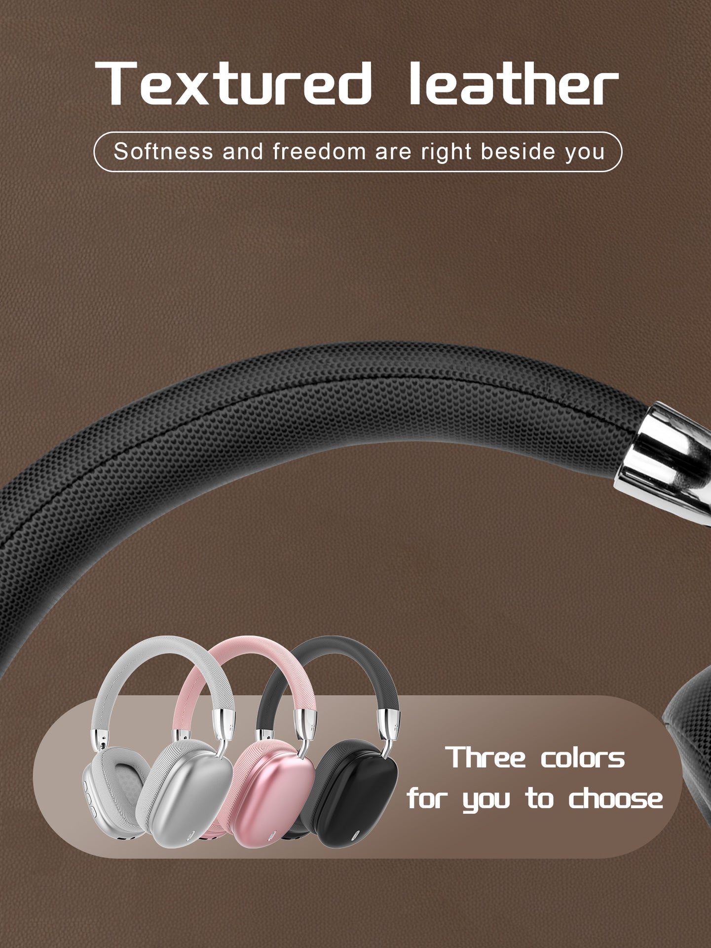 Premium Wireless Bluetooth Headphones – Stereo Hi-Fi Sound, Over-Ear Design – Black