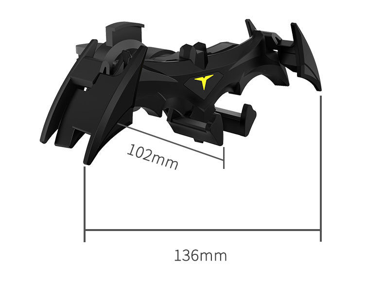 Black Bat-Style Gravity Car Phone Mount – 360° Rotating Air Vent Holder | Secure Universal Fit for Smartphones