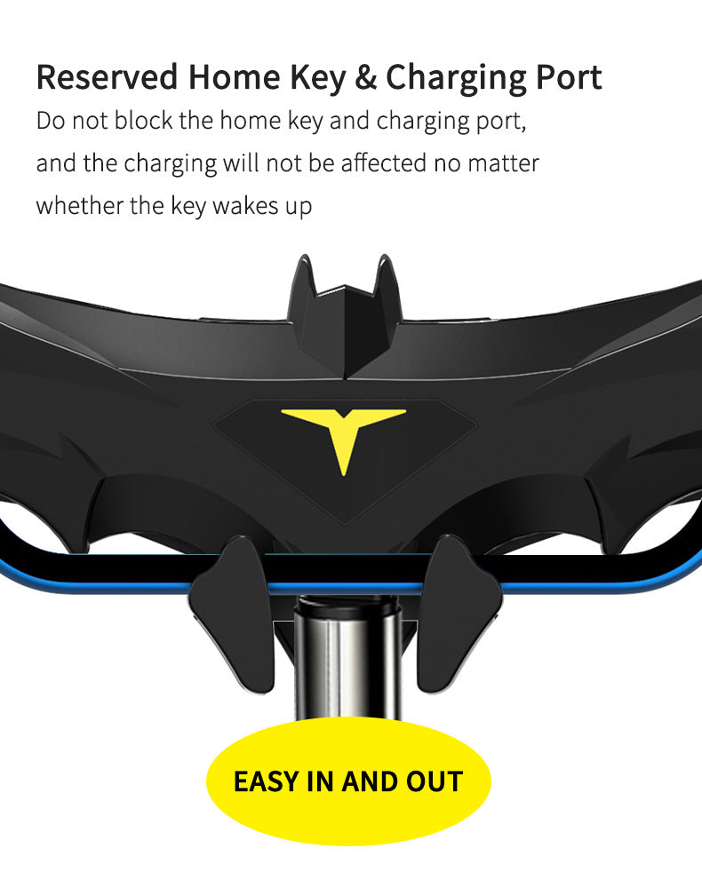 Black Bat-Style Gravity Car Phone Mount – 360° Rotating Air Vent Holder | Secure Universal Fit for Smartphones