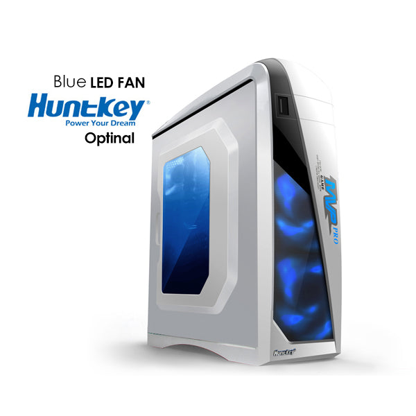 Huntkey MVP Pro Gaming PC Case – Mid-Tower Chassis, Blue – No PSU/Fan Included