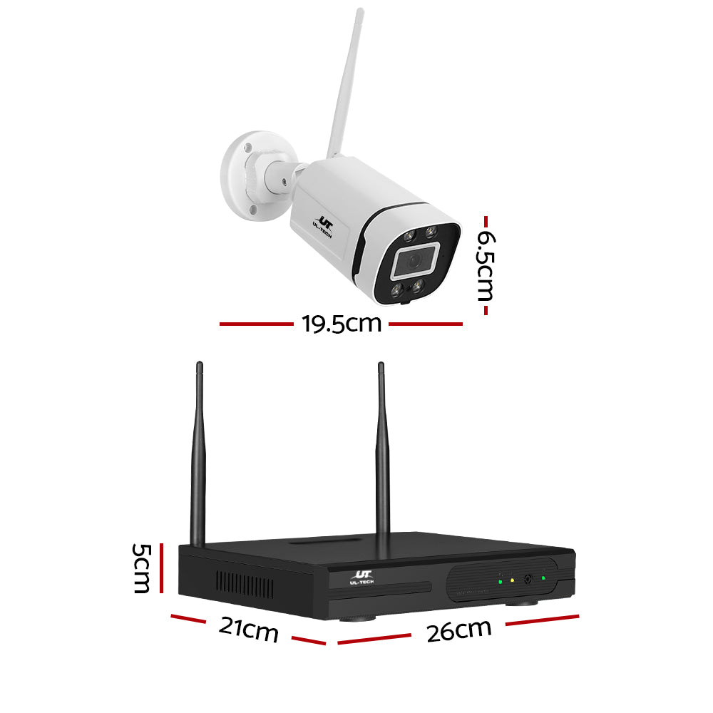 UL-Tech Wireless CCTV Security System – 8CH NVR with 3MP 8-Camera Kit & 2TB Hard Drive