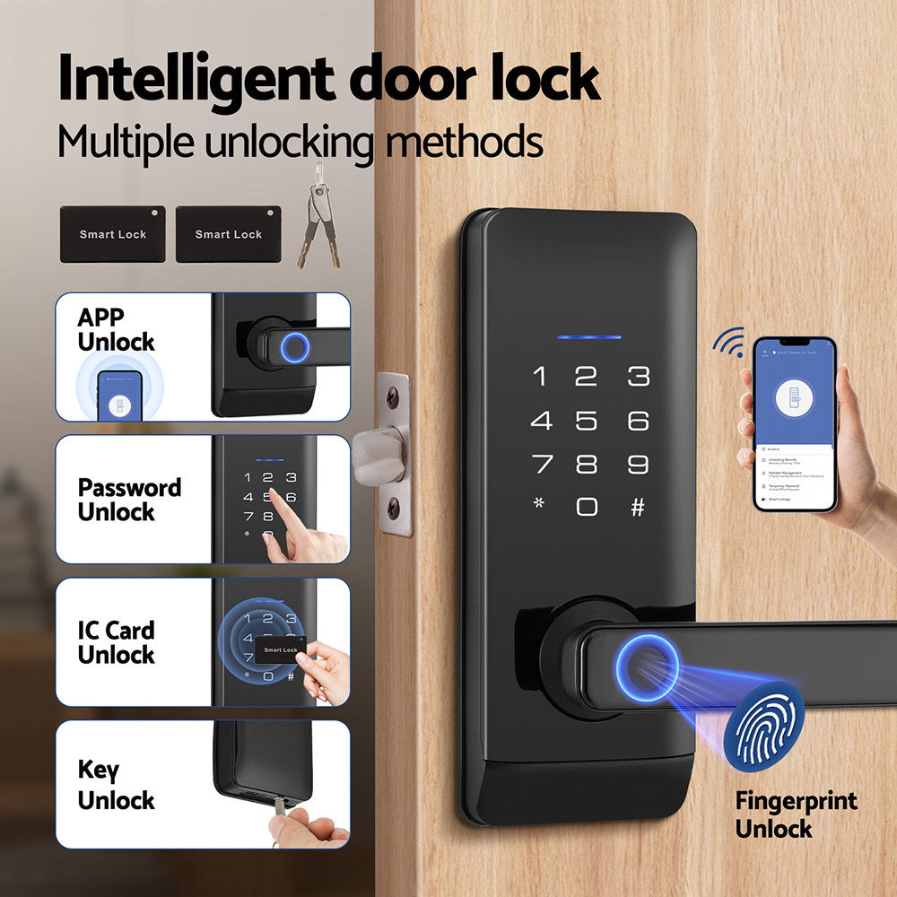 UL-Tech Smart Fingerprint Door Lock – Keyless Entry, Biometric Access Control for Home Security System