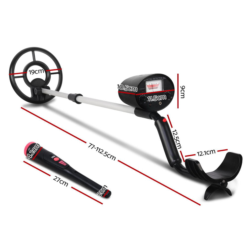 Waterproof Metal Detector Pinpointer – 180mm Deep Detection, High Sensitivity Treasure Hunter – Black