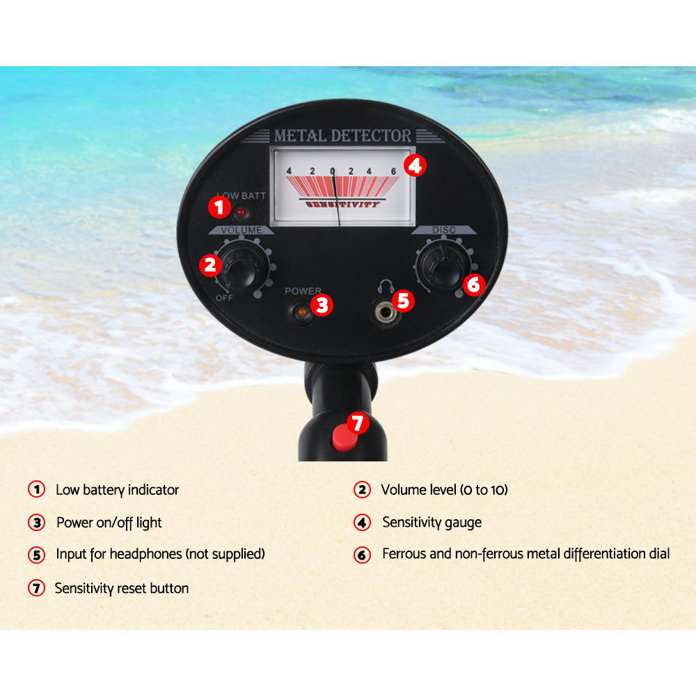 Waterproof Metal Detector Pinpointer – 180mm Deep Detection, High Sensitivity Treasure Hunter – Black