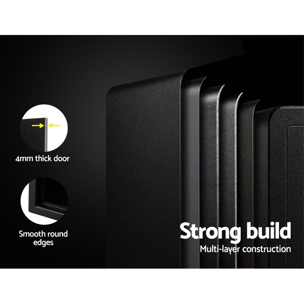 UL-TECH Digital Security Safe Box – Electronic Lock, Wall-Mountable Steel Safe for Home & Office