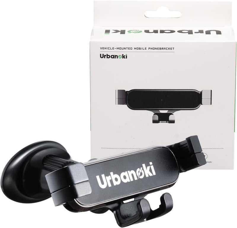 Urbanoki Air Vent Car Phone Holder Mount – Strong Grip Smartphone Holder – Universal Fit – Black