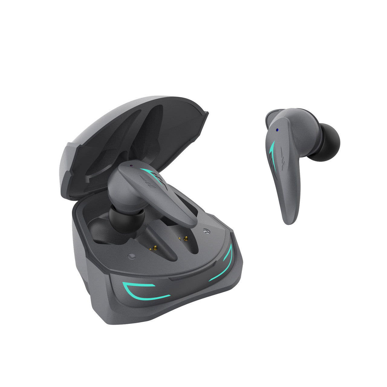 Laser Wireless Gaming Earphones with ANC – Active Noise Cancelling Bluetooth Earbuds – Black