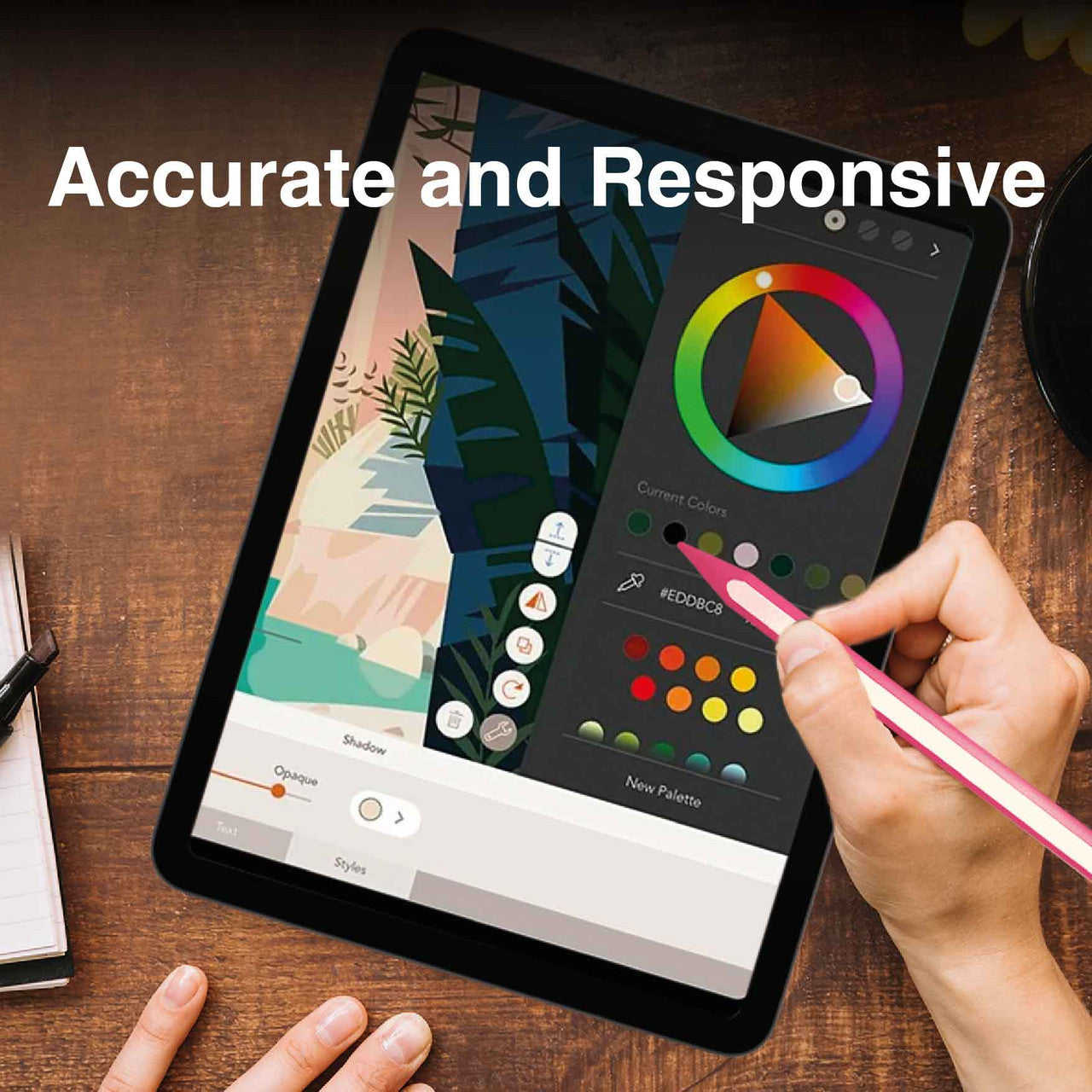 Laser Active Stylus Pen for iPad – High Precision Touchscreen Pencil – Palm Rejection & Fast Charging – Pink