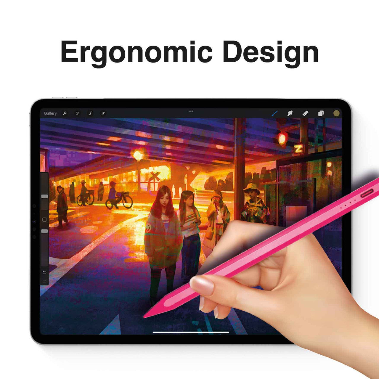 Laser Active Stylus Pen for iPad – High Precision Touchscreen Pencil – Palm Rejection & Fast Charging – Pink