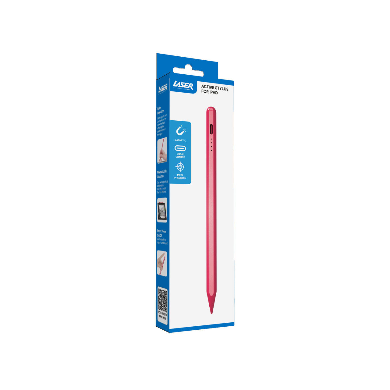 Laser Active Stylus Pen for iPad – High Precision Touchscreen Pencil – Palm Rejection & Fast Charging – Pink