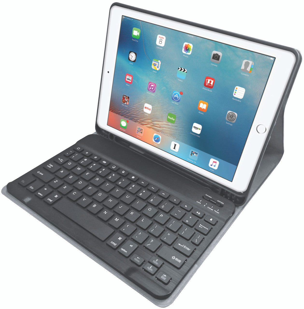 Laser Wireless Keyboard Case for iPad 10.2" (7th/8th/9th Gen) – Detachable Bluetooth Keyboard, Protective Cover – Black