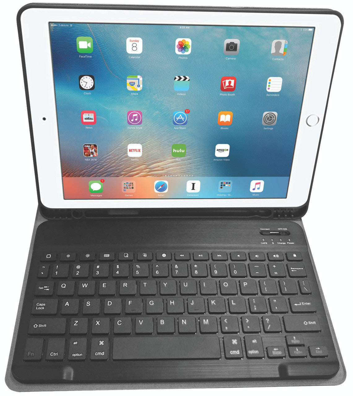 Laser Wireless Keyboard Case for iPad 10.2" (7th/8th/9th Gen) – Detachable Bluetooth Keyboard, Protective Cover – Black