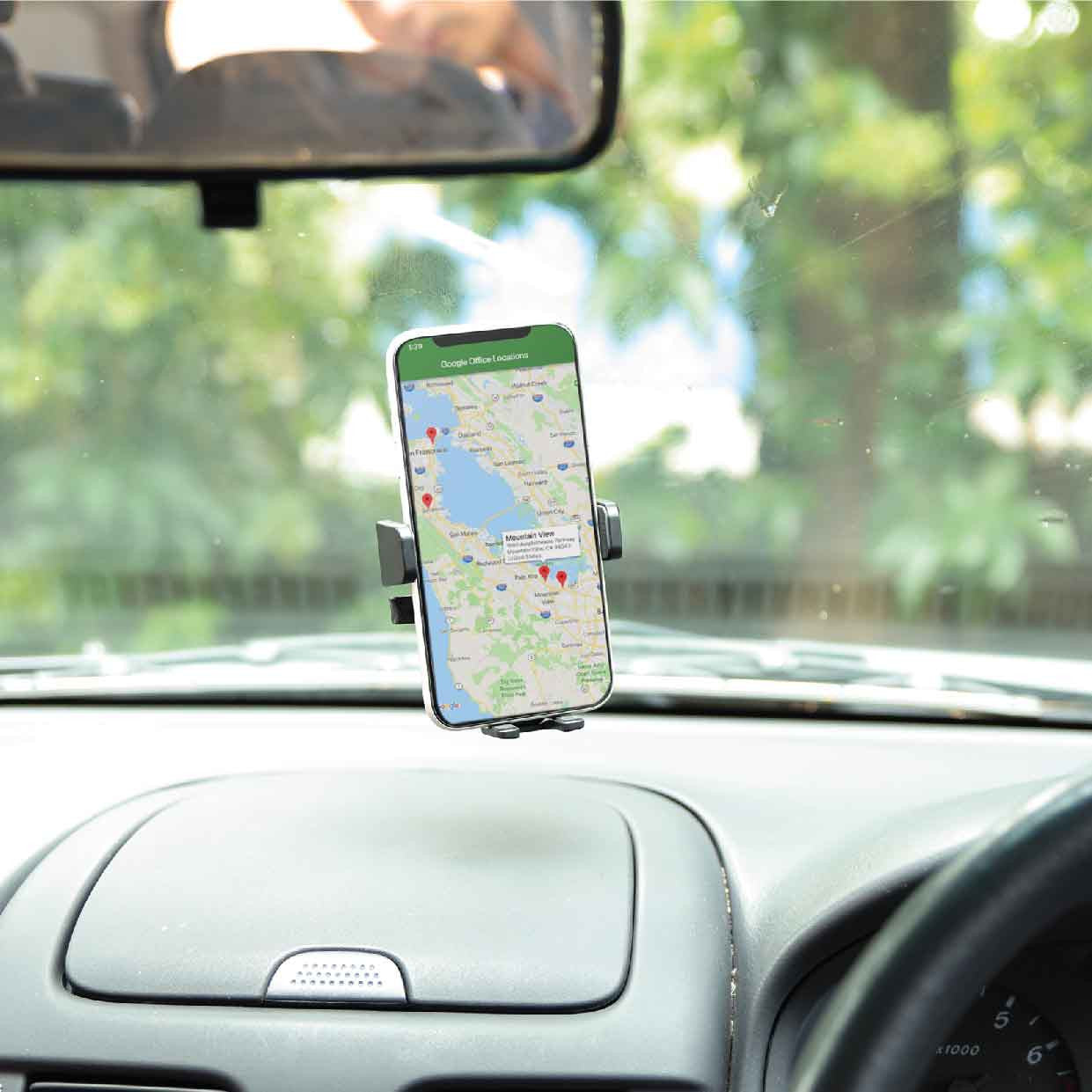 Laser Car Phone Holder Windscreen Mount – Adjustable Suction Cup Cradle for Smartphones – Secure Dashboard/Windshield Fit