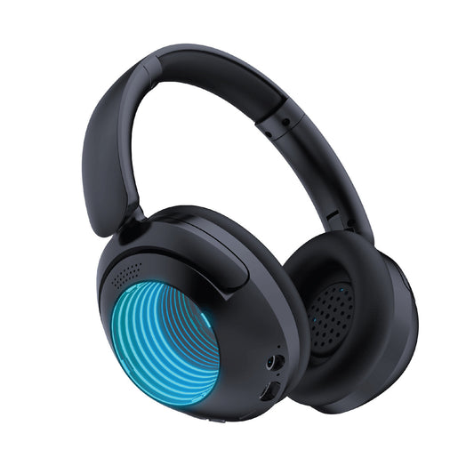 Laser Infinity Light Bluetooth Headphones – Wireless Over-Ear Headset with LED Lights & Hi-Fi Sound
