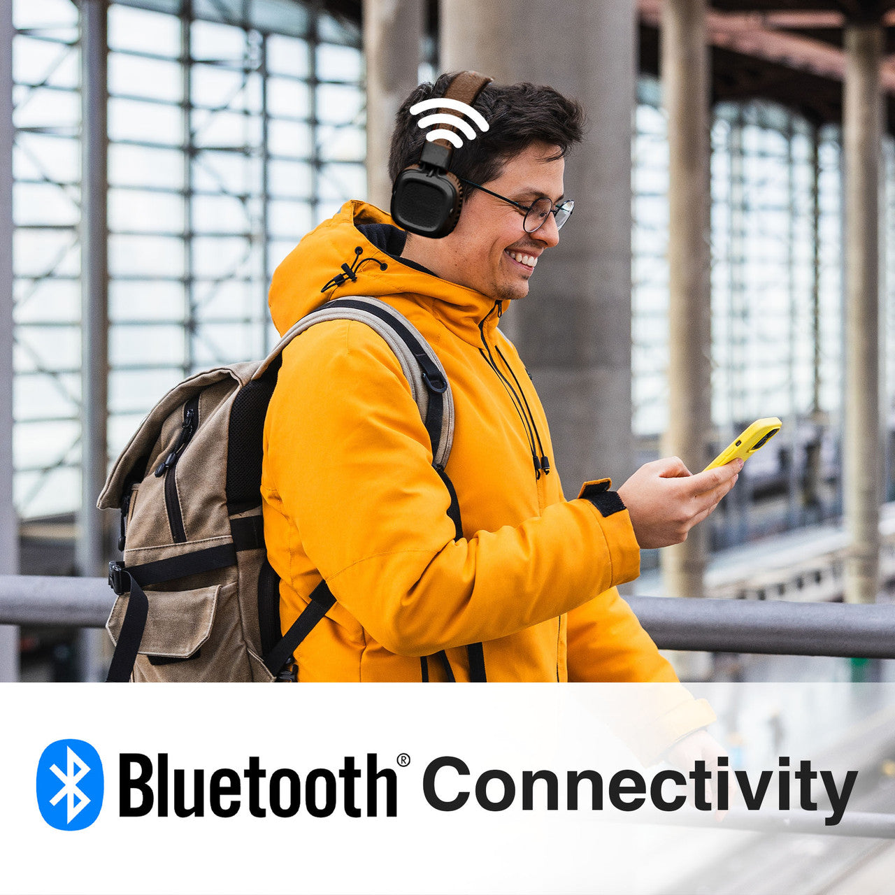Soundtec Wireless On-Ear Headphones – Brown | Bluetooth, Lightweight, Long Battery Life
