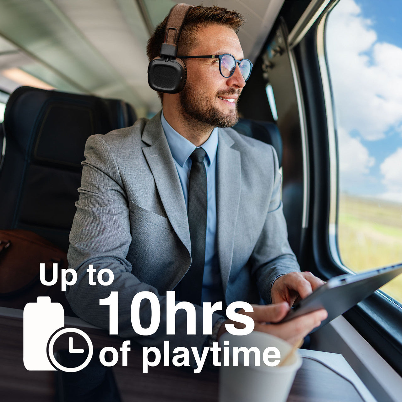 Soundtec Wireless On-Ear Headphones – Brown | Bluetooth, Lightweight, Long Battery Life