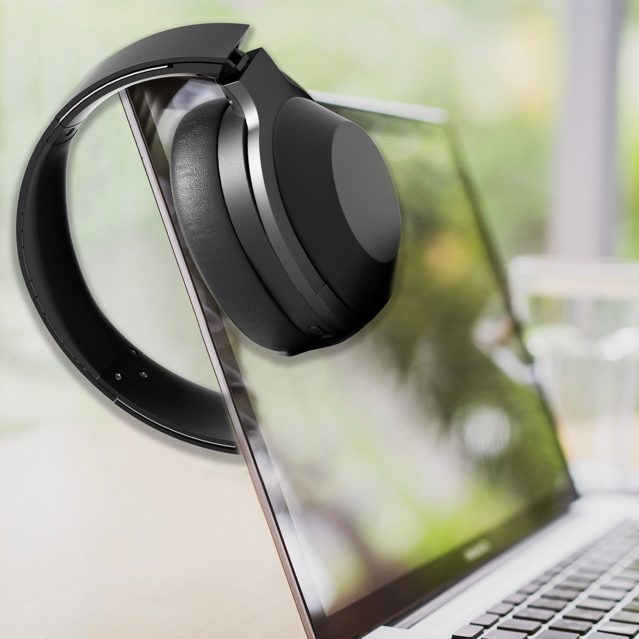 "Laser Wireless ENC Headphones – Bluetooth Over-Ear Headset with Environmental Noise Cancellation – Black