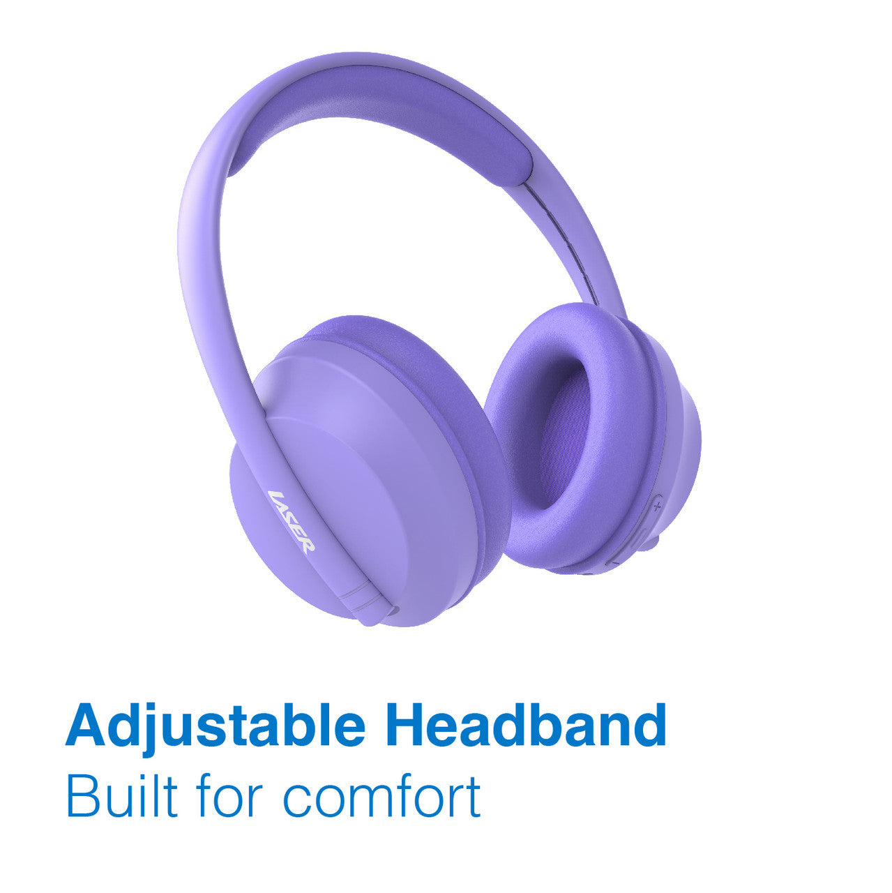 Laser Kids Headphones – Volume Limited, Active Noise Cancelling (ANC), Comfortable Fit – Lilac