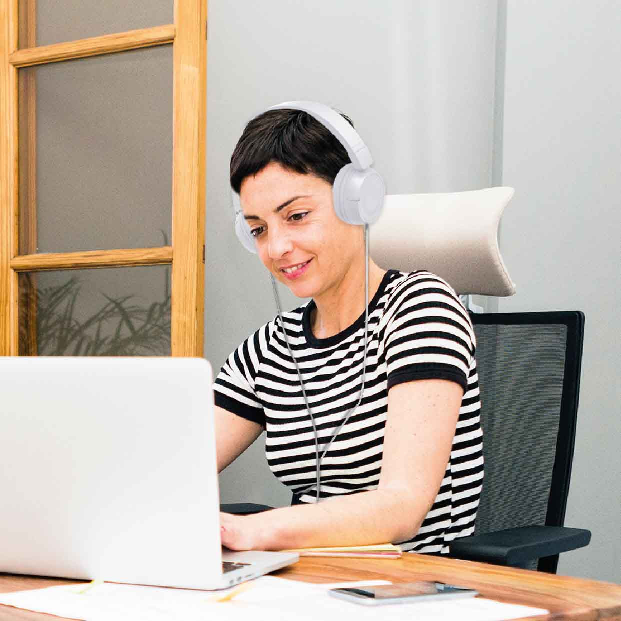 Laser Wired On-Ear Headphones – Gray Stereo Headset with 3.5mm Audio Jack for Music, Gaming & Calls