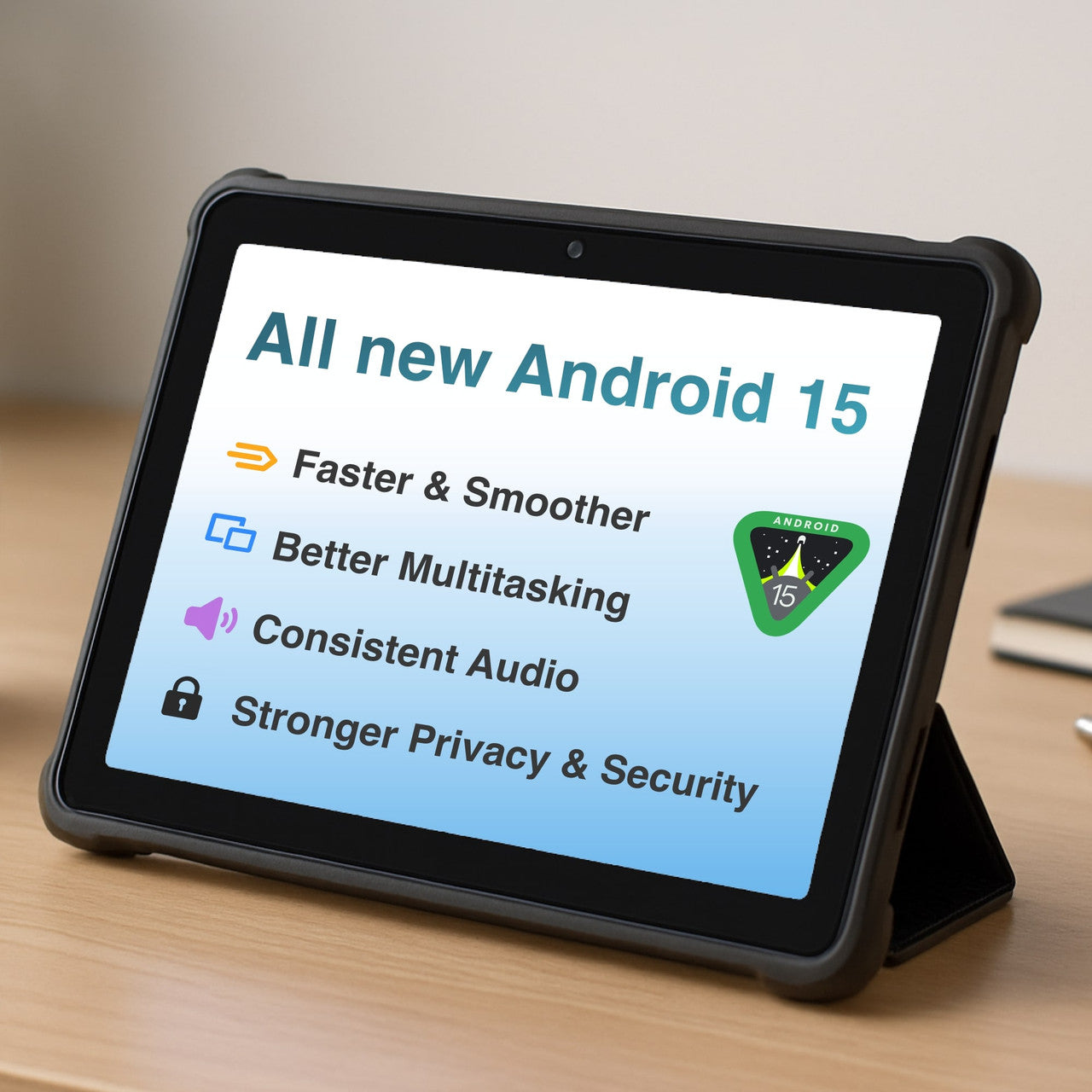 Laser 10-Inch Android Tablet – 64GB Storage with Protective Case – Wi-Fi, Touchscreen, Portable Design