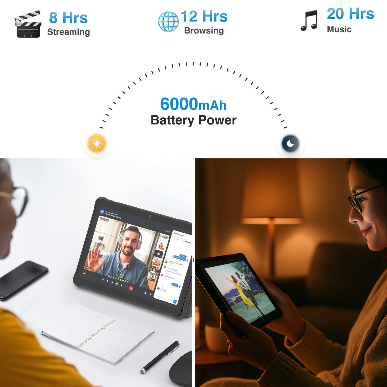 Laser 10-Inch Android Tablet – 64GB Storage with Protective Case – Wi-Fi, Touchscreen, Portable Design