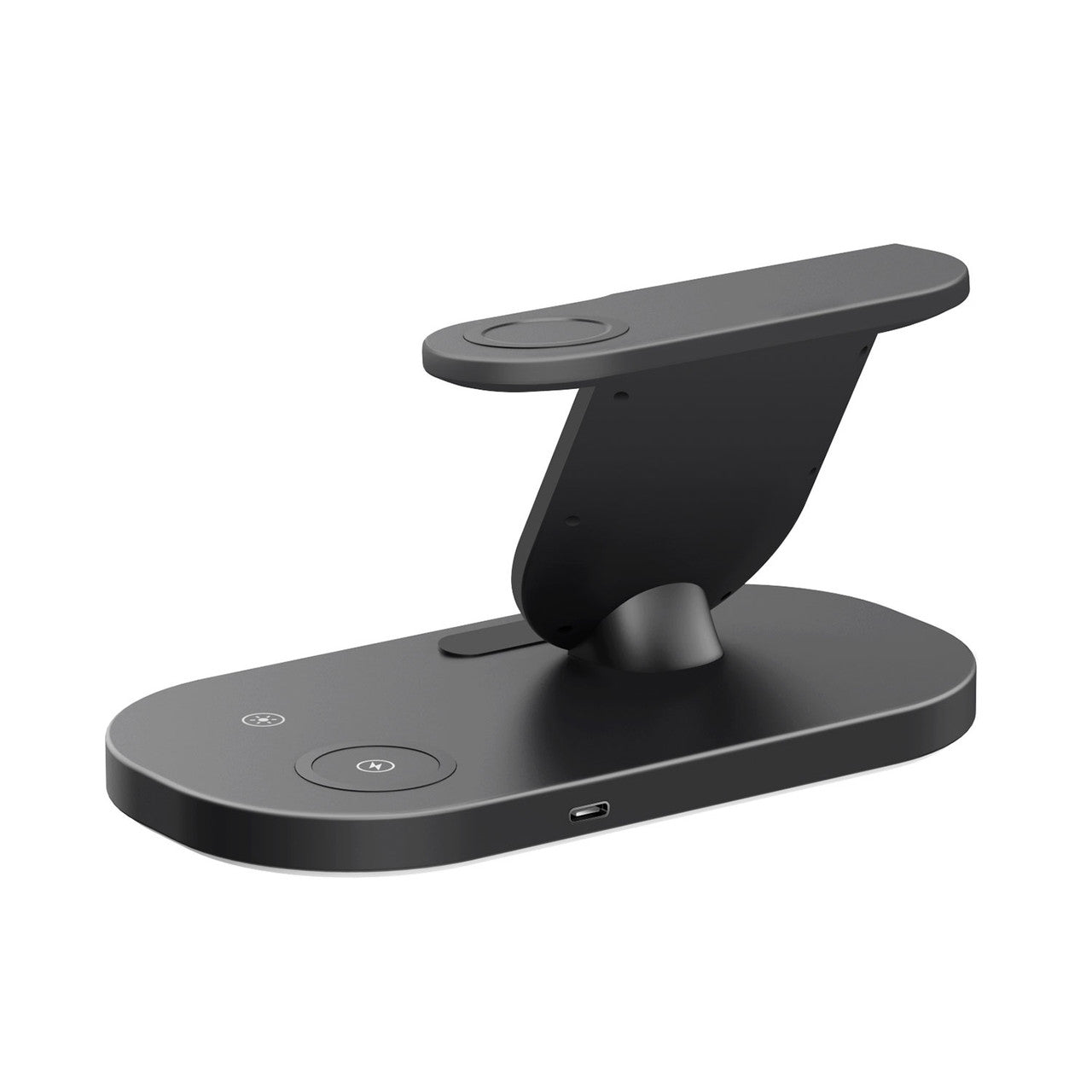 Laser 3-in-1 Wireless Charging Station – Fast Charger for iPhone, Apple Watch & AirPods – Black