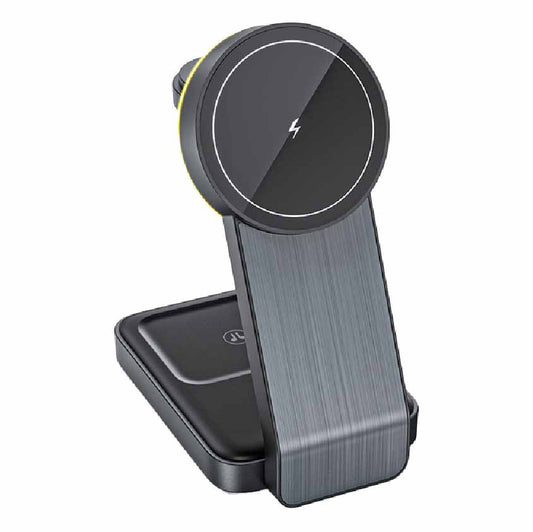 Laser ChargeCore Foldable 3-in-1 MagSafe Wireless Charger – Fast Charging Stand for iPhone, Apple Watch & AirPods