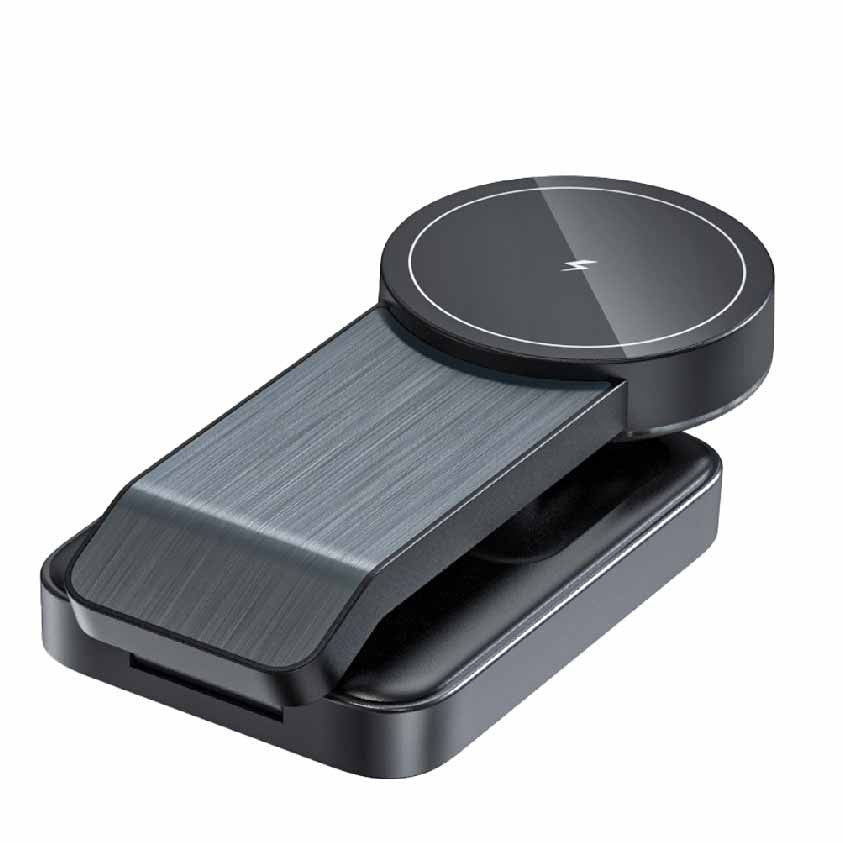 Laser ChargeCore Foldable 3-in-1 MagSafe Wireless Charger – Fast Charging Stand for iPhone, Apple Watch & AirPods