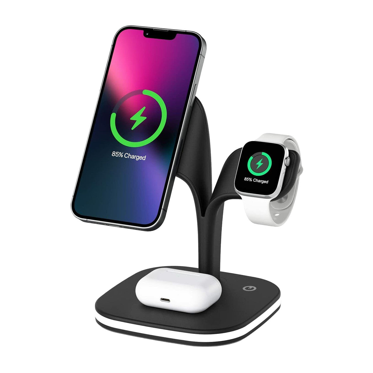 5-in-1 Wireless Charging Station with Night Light – Fast Charger for iPhone, Apple Watch, AirPods & More