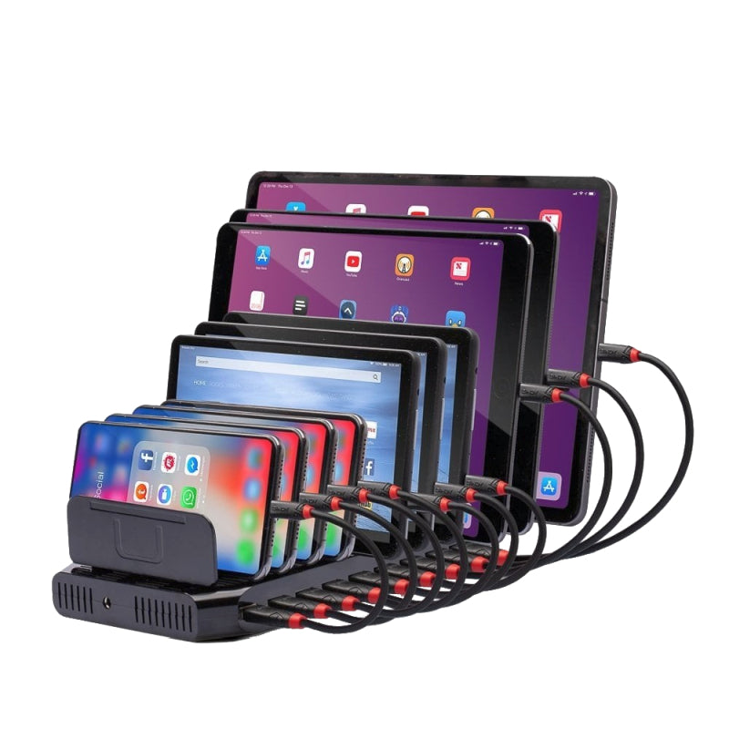 LINDY 10-Port USB Charging Hub – Multi-Device Charger with Smart Power Management
