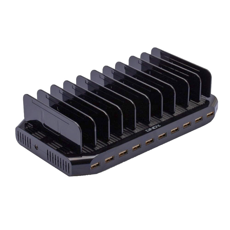 LINDY 10-Port USB Charging Hub – Multi-Device Charger with Smart Power Management