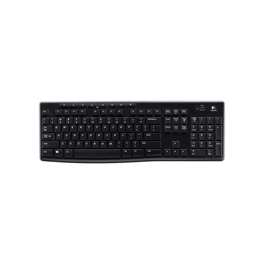 Logitech K270 Wireless Full-Size Keyboard – 2.4GHz with 128-Bit AES Encryption, 24-Month Battery, Spill-Resistant, Durable UV-Coated Keys