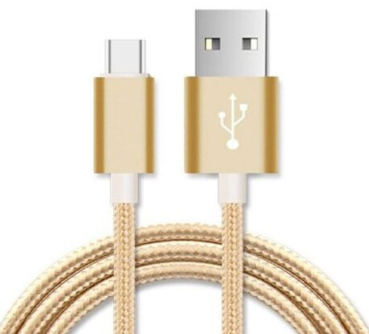 ASTROTEK 1m Micro USB Charging & Data Sync Cable – Gold – Compatible with Samsung, HTC, Motorola, Nokia, Kindle & Android Devices