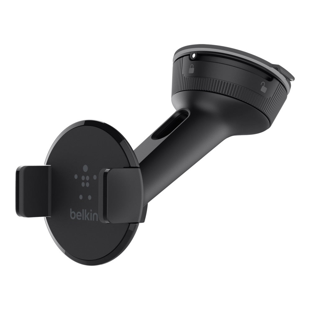 BELKIN Universal Car Mount – Adjustable Phone Holder with 360° Rotation, Tilt, and Cable Management – Black