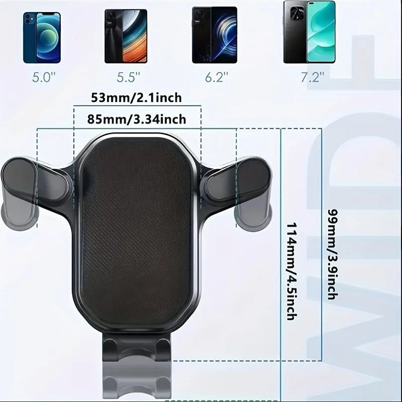 "Universal Car Phone Holder – Air Vent Mount Clip for Smartphone & GPS Devices 360° Rotation Stand