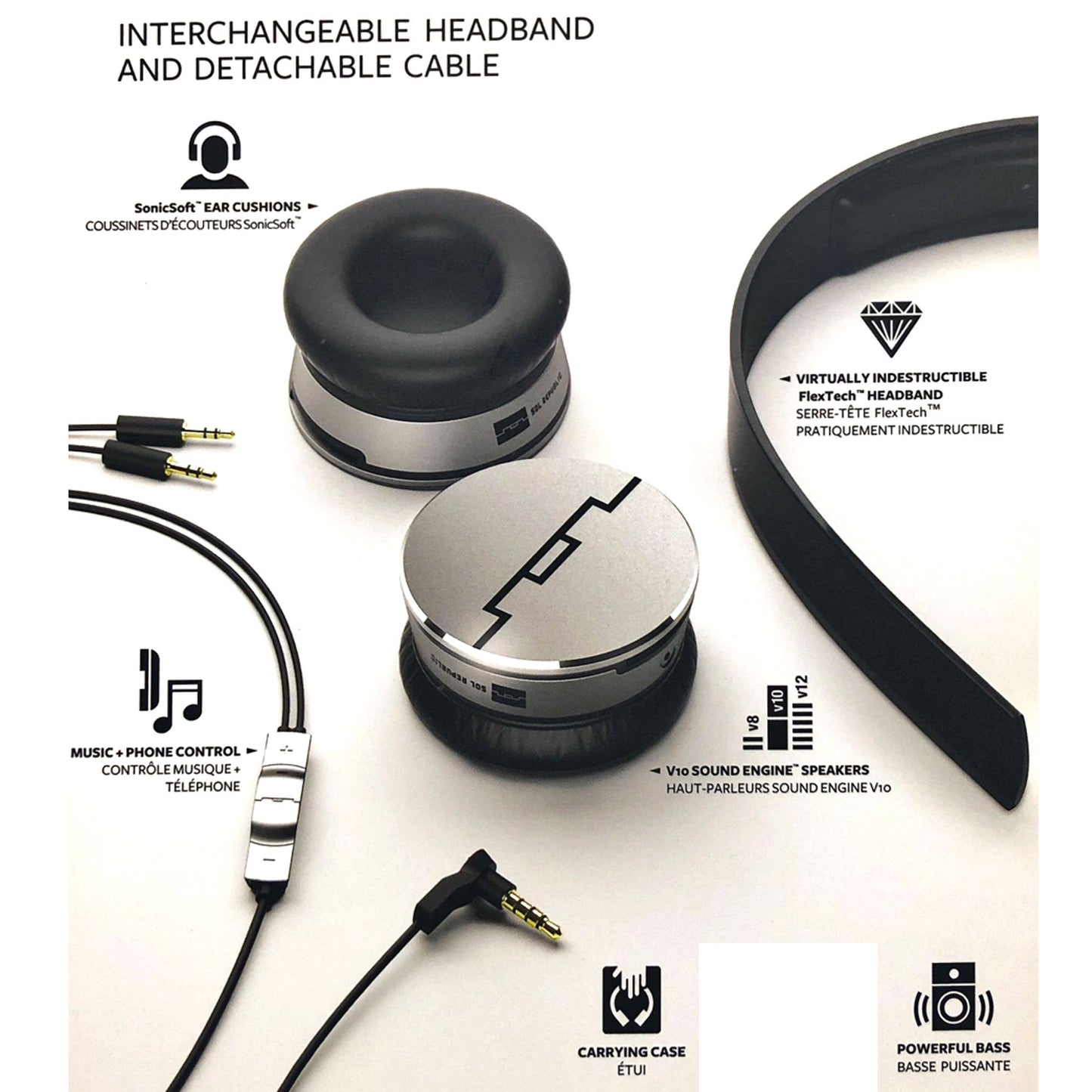SOL Republic Tracks HD V10 On-Ear Wired Headphones – High-Definition Sound, Red