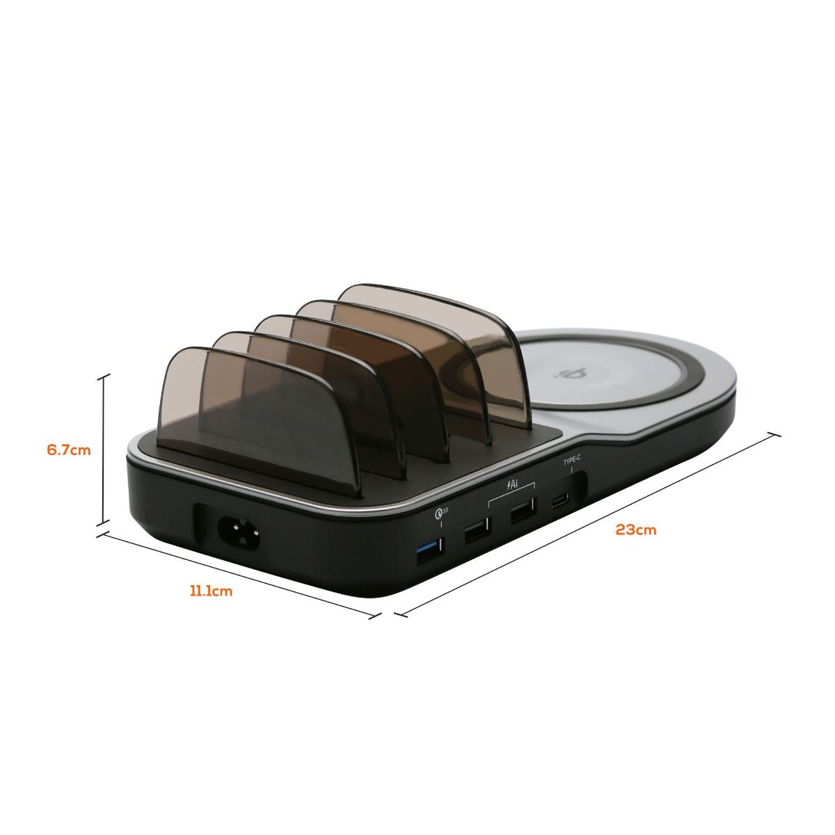mbeat Gorilla Power 50W Charging Dock – Qi-Certified Wireless & Multi-Device USB Fast Charger