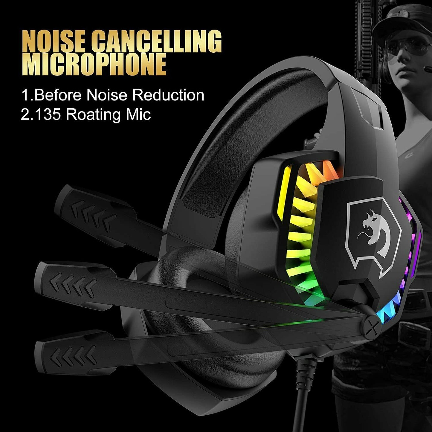 RGB Backlit Gaming Keyboard, Mouse, Headset & Mousepad Set – Wired Combo for PC & Laptop Gamers