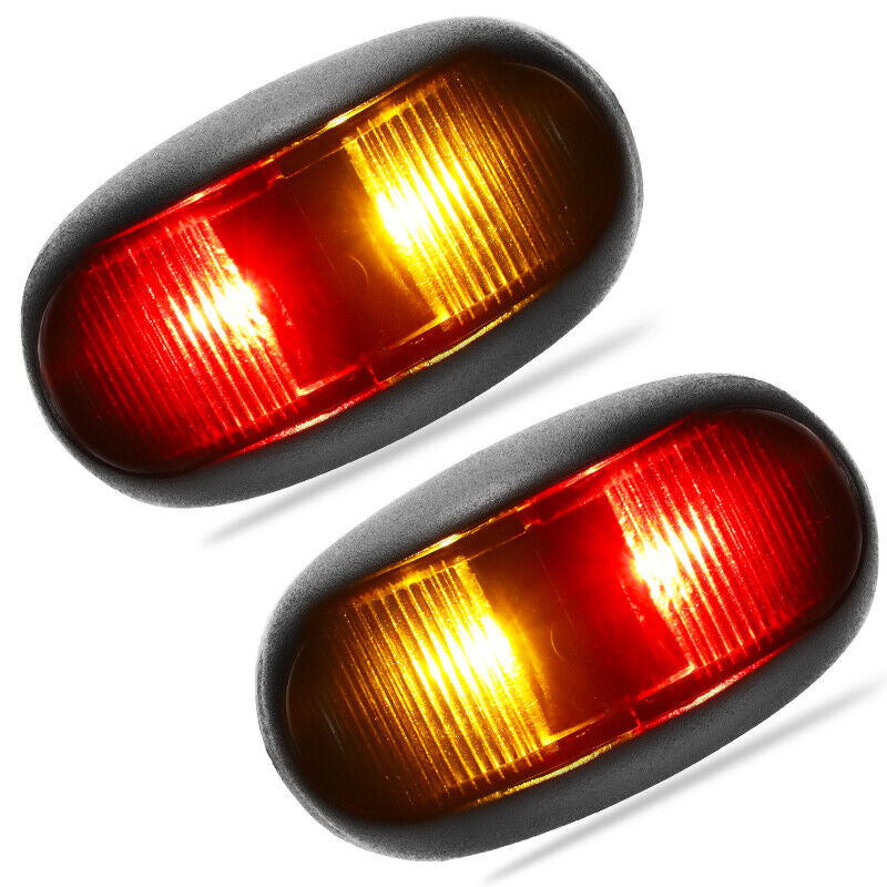 10X LED Clearance Lights – Amber & Red Side Marker Lamps for Truck, Trailer, Caravan – 12V–24V Waterproof