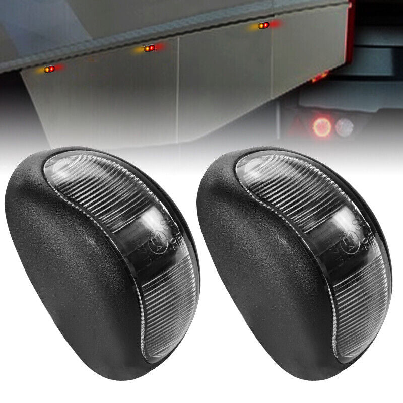 10X LED Clearance Lights – Amber & Red Side Marker Lamps for Truck, Trailer, Caravan – 12V–24V Waterproof