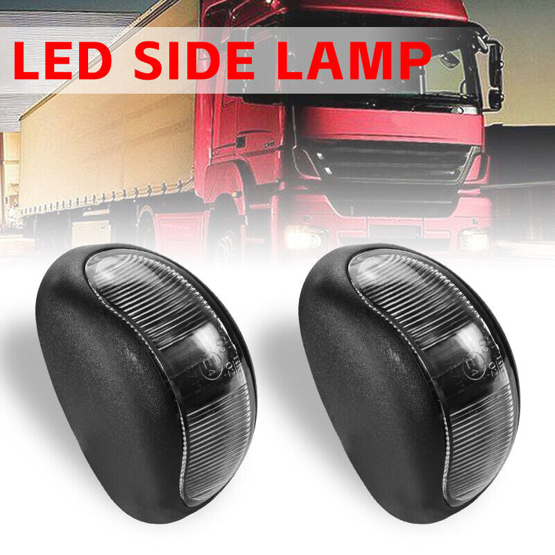 10X LED Clearance Lights – Amber & Red Side Marker Lamps for Truck, Trailer, Caravan – 12V–24V Waterproof