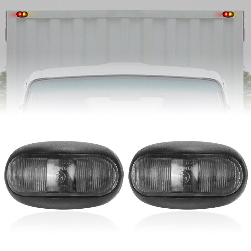 10X LED Clearance Lights – Amber & Red Side Marker Lamps for Truck, Trailer, Caravan – 12V–24V Waterproof